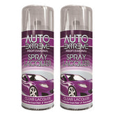 2X Auto Extreme Clear Lacquer Spray 400ml Spray Paint